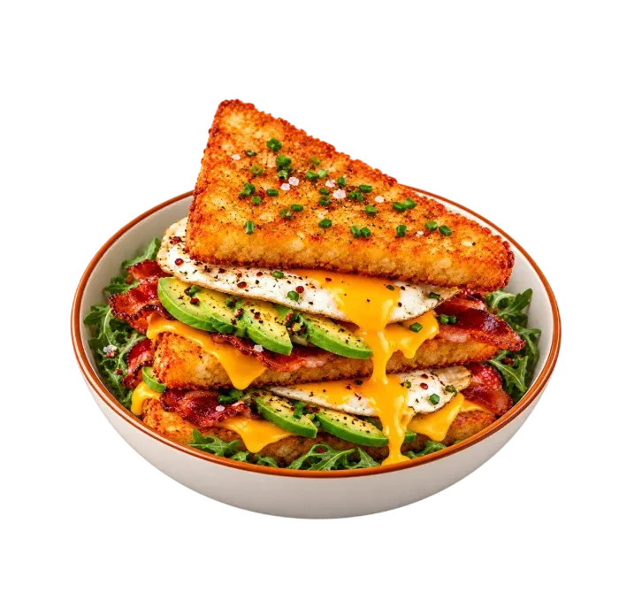 Triangle Hashbrown Breakfast Stack